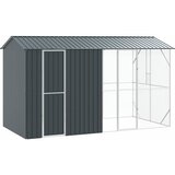 vidaXL Ptičnik Antracit 430 x 208 x 247 cm Pocinkano jeklo - - Antracit - 150.75 - 430 x 208 x 247 cm - | Shoptok.si