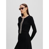 Karl Lagerfeld Kardigan 'Essential Pearl' crna / bijela | shoptok.hr