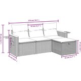  4-dijelni set vrtnih sofa s jastucima bež od poliratana | shoptok.hr