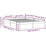  Posteljni okvir iz trdnega lesa 140x190 cm, (20645809) | Shoptok.si