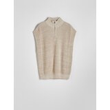 Reserved - Pleteni prsluk - krem | shoptok.hr