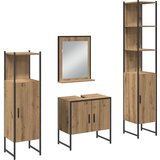 vidaXL 4-delni set kopalniškega pohištva Artisan hrast Inženirski les | Shoptok.si