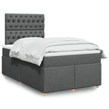  Krevet box spring s madracem tamnosivi 120 x 190 cm tkanina | shoptok.hr