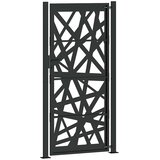  Vrtna vrata crna 100x200 cm čelična svjetlosna dizajna | shoptok.hr