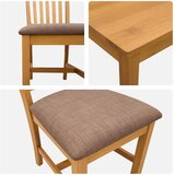  Blagovaonski set 5 kom. Siva Čvrsto Hrastovo Drvo | shoptok.hr