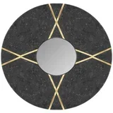 STENSKO OGLEDALO, 30/30/2 cm steklo, kamen, leseni material