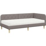  Kutni okvir kreveta Sivo-smeđa 90 x 190 cm tkanina | shoptok.hr