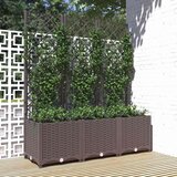  Vrtna žardinjera s rešetkom smeđa 120x40x136 cm PP | shoptok.hr