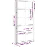 vidaXL Vrata za staju voštano smeđa 100x208 cm od masivne borovine | shoptok.hr