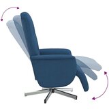  Naslonjač od tkanine s osloncem za noge plavi | shoptok.hr