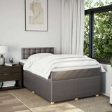  Krevet s oprugama i madracem smeđesivi 120 x 190 cm od tkanine | shoptok.hr