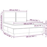  Krevet box spring s madracem LED bijeli 180x200 cm umjetna koža | shoptok.hr