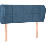 Maison Chic Vzglavna omarica - Nočna omarica - Posteljna omarica z ušesi temno modro 103x23x78/88 cm žamet, (21710032) | Shoptok.si
