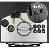  SASKA GARDEN 1068756 elektronska blagajna z digitalnim ključem – PIN koda in ključ, jeklo, 32,4 × 25,5 × 12,7 cm | Shoptok.si