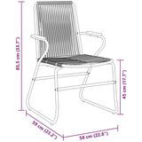  3-komadni vrtni set za blagovanje Crna PVC ratan | shoptok.hr