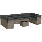  11-dijelni set vrtnih sofa od poliratana s jastucima sivi | shoptok.hr