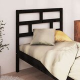  Uzglavlje za krevet crno 96 x 4 x 100 cm od masivne borovine | shoptok.hr