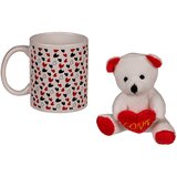 Šolja Šalica sa srcima i plišani medvjedić | shoptok.hr
