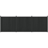 PANEL ograde 3 pcs WPC i aluminij Crna | shoptok.hr