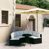 5-dijelni set vrtnih sofa od poliratana s jastucima crni | shoptok.hr