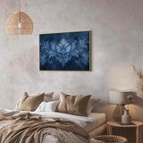  Slika - Ornament in Blue and Cool Colors Dark Blue Decoration 120x80 U prirodnom drvenom okviru | shoptok.hr