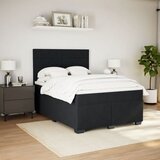  Krevet s oprugama i madracem crni 140 x 190 cm baršunasti | shoptok.hr
