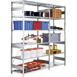 eurokraft pro Sestavljivi regal za velike obremenitve, pocinkan, višina regala 3000 mm, osnovni regal, ŠxG 1300 x 400 mm | Shoptok.si