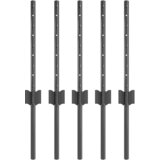  Stup za ogradu 5 pcs Siva 40 cm Čelik | shoptok.hr