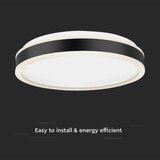 LED plafonsko svetlo LED/18W/230V 4000K, prečnik 35 cm, crno | Eponuda.com