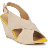 Pieces OTTINE SHOP SANDAL Bež Cijene