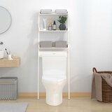  Stalak za kupaonicu bijeli 63,5x32x179 cm od masivne borovine | shoptok.hr