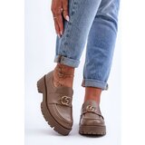 Laura Messi Women's Leather Half-Boots with Ornament Dark Beige Rosefalls | Shoptok.si