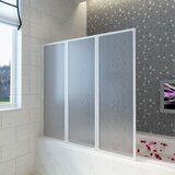 vidaXL Zložljiva stena za tuš 141 x 132 cm s 3 ploščami Cene