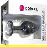 Dorcel Geisha Plug Diamond L - analni dildo od bijelog kamena (crni) | shoptok.hr