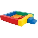 soft play bazen za loptice Ball Pit 3 sa toboganom, šareni (bez loptica)
