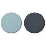 Liewood 2 dijelni set tanjura od silikona brandon sea blue/whale blue mix Cijene