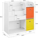 SoBuy knjižna omara za otroke v beli barvi v skandinavskem slogu, (20815187) | Shoptok.si
