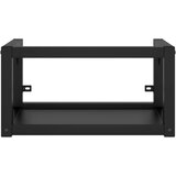  Zidni okvir za kupaonski umivaonik crni 40x38x31 cm željezni | shoptok.hr