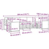  Set vanjskih sofa 6 kom. Prirodna i svjetlosiva Smeđa | shoptok.hr