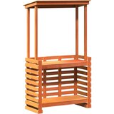 Vanjski barski stol s krovom smeđi 112,5 x 57 x 195,5 cm drveni | shoptok.hr