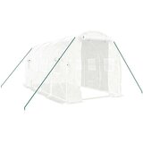  Rastlinjak z jeklenim okvirjem bel 8 m² 4x2x2 m | Shoptok.si