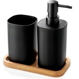 Vilde kopalni set z dozirnikom za milo – 3 dela, črn | Shoptok.si