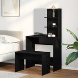  Set toaletnog stolića 2 pcs Crni hrast Konstruirano drvo | shoptok.hr