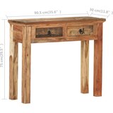  Konzolni stol 90,5x30x75 cm masivno bagremovo i obnovljeno drvo | Eponuda.com