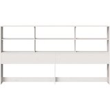 vidaXL Vzglavje s prostorom za shranjevanje bela 200 cm trdna borovina | Shoptok.si