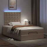 vidaXL Otomanski posteljni okvir z vzmetnico kapučino 120x200 cm, (21611293) | Shoptok.si