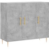  Komoda siva boja betona 90x34x80 cm od konstruiranog drva | shoptok.hr
