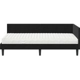 vidaXL Kotni okvir postelje z matrico z vzglavjem 2 pcs Črna Žamet, (5000155858) | Shoptok.si
