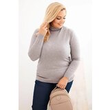Kesi Włoski Plus Size women's sweater in a classic cut gray | shoptok.hr