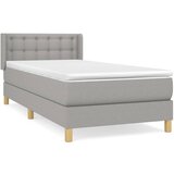 Maison Chic Box spring postelja - Vzmetna postelja z vzmetnico svetlo siva 90x200 cm blago SL20320, (21891496) Cene